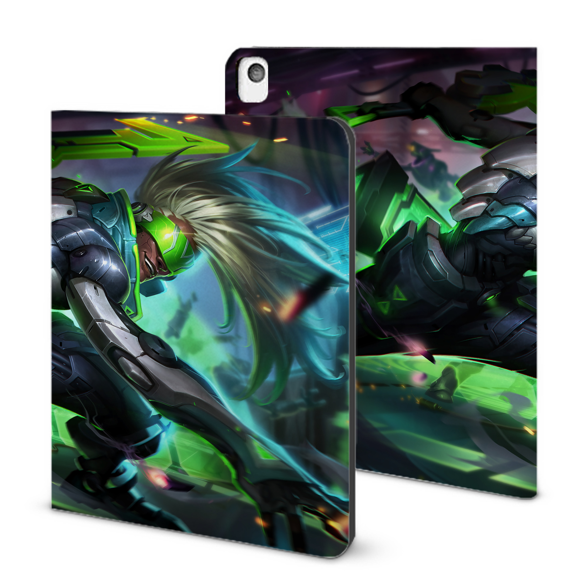 （画像用） リーグ・オブ・レジェンド League of Legends LOL IPadケース ペンホルダー付き ブックスタイルデザイン